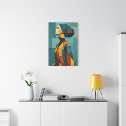 Geometric Fashion Portrait Elegance Wall Art & Canvas Print
