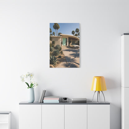 Palm Springs Modern Villa Exterior Wall Art & Canvas Print