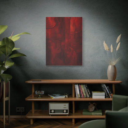 Sculptural Red Plaster Geometry Wall Art & Canvas Print