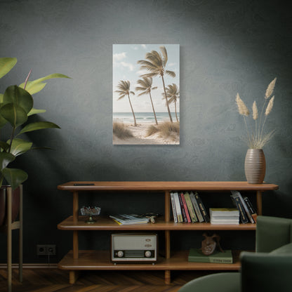Coastal Palm Breeze Minimal Trees Wall Art & Canvas Print
