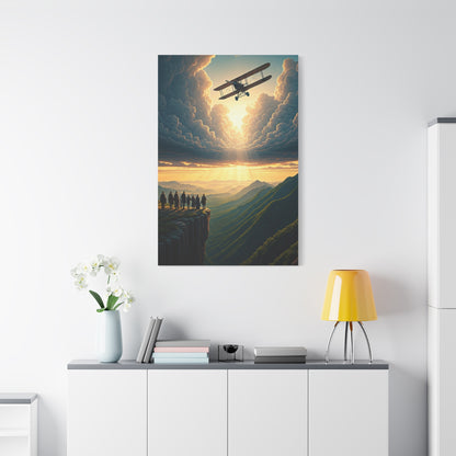 Vintage Airfield Dreams at Sunrise Wall Art & Canvas Prints