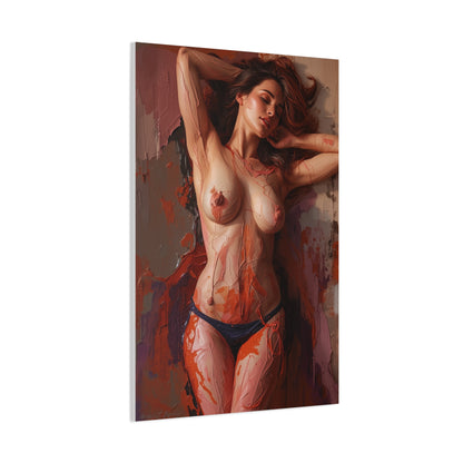Sensual Impasto Figure Composition Wall Art & Canvas Print