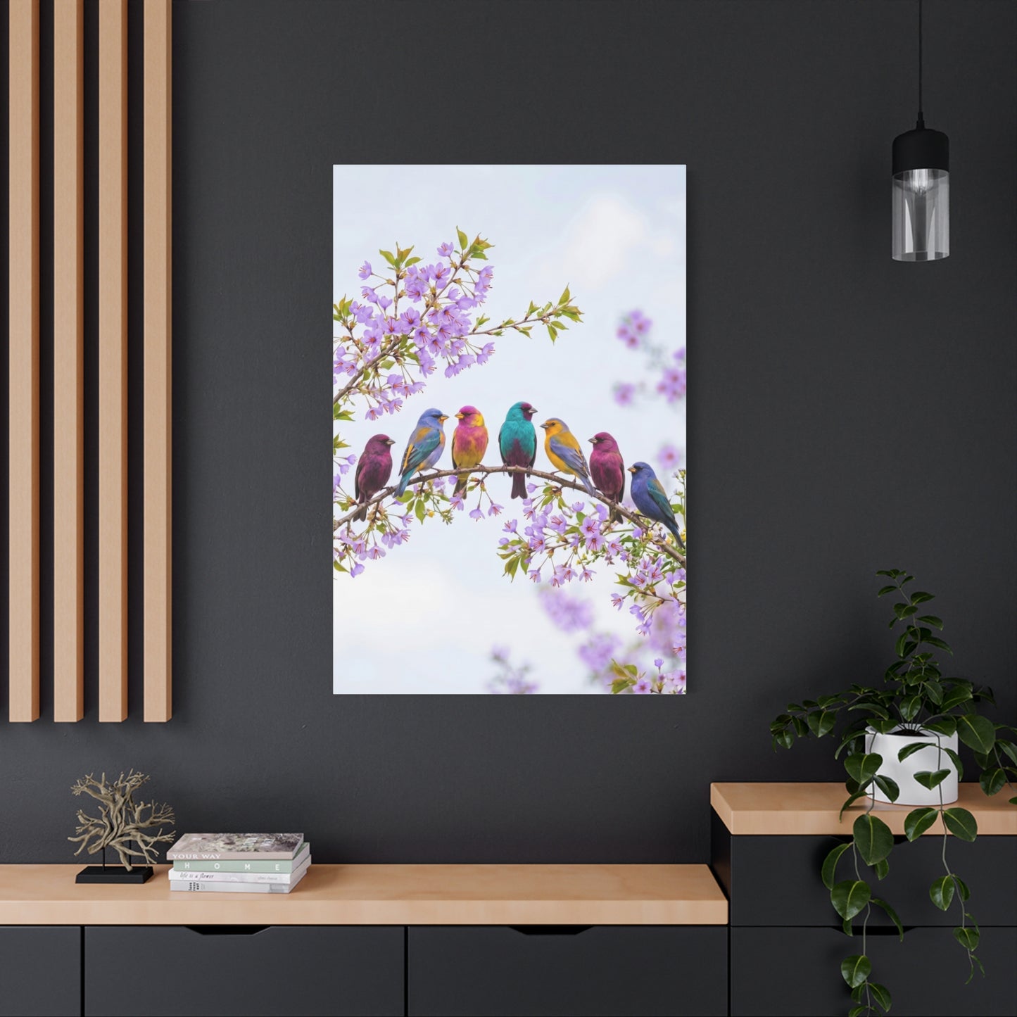 Spring Blossom Birds Composition Wall Art & Canvas Print