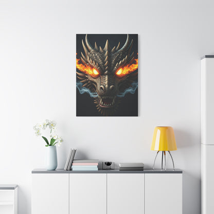 Flamebound Dragon Fury Wall Art & Canvas Print