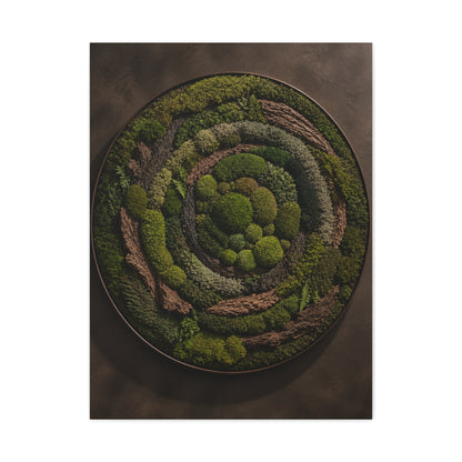 Circular Preserved Moss Relief Wall Art & Canvas Print