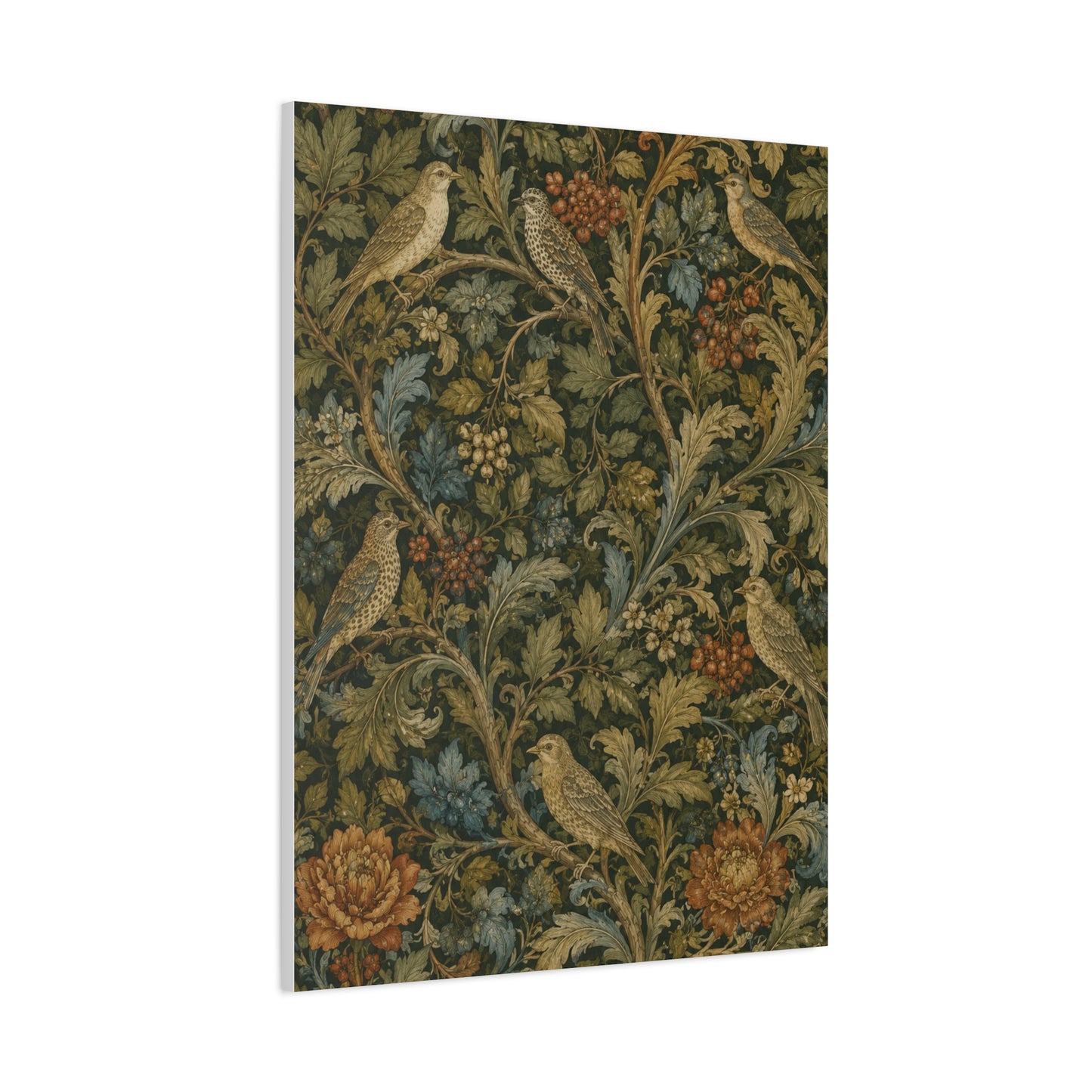 Matthew 6:26 Heritage Botanical Scripture Wall Art & Canvas Print