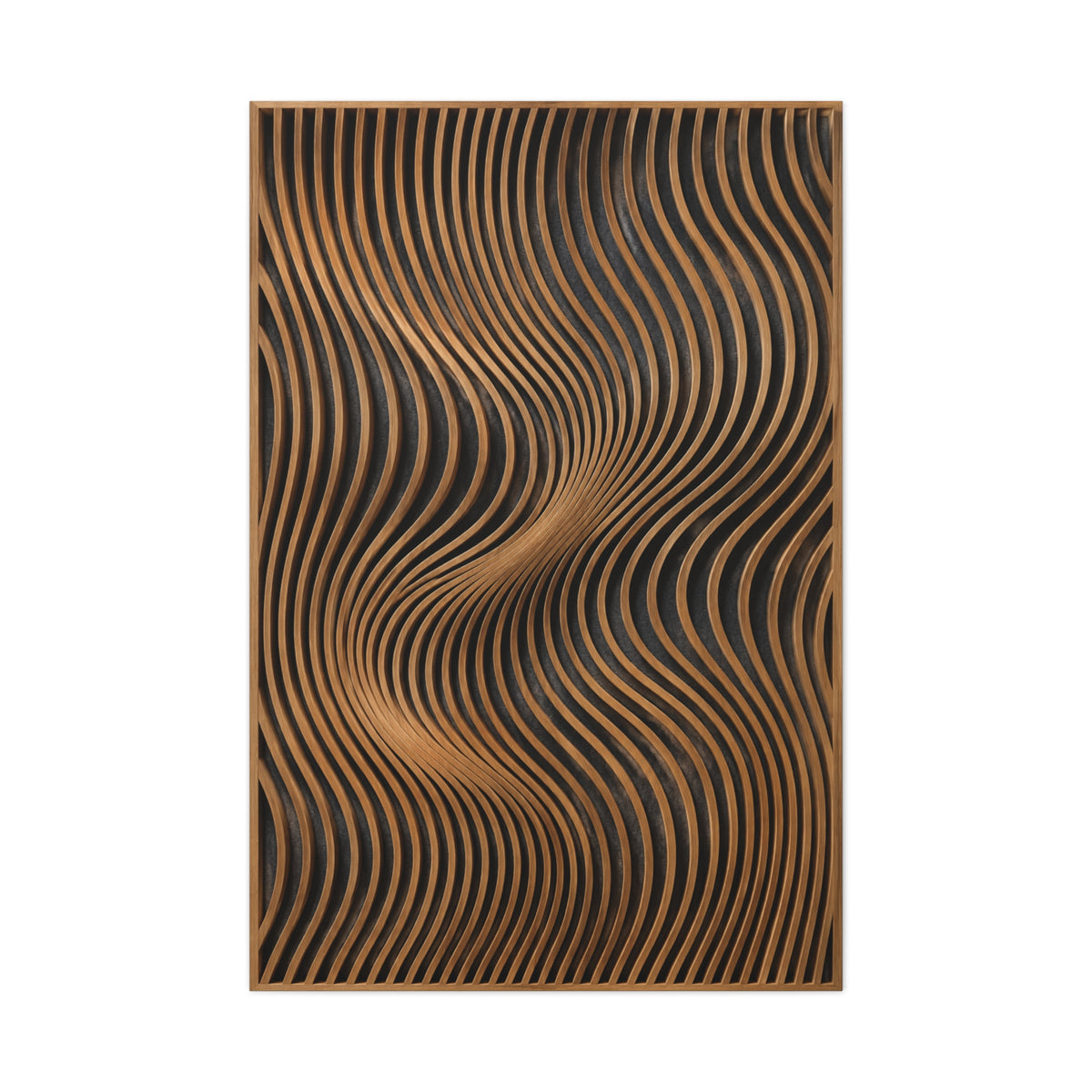 Minimal Slatted Wave Flow Panel Wall Art & Canvas Print