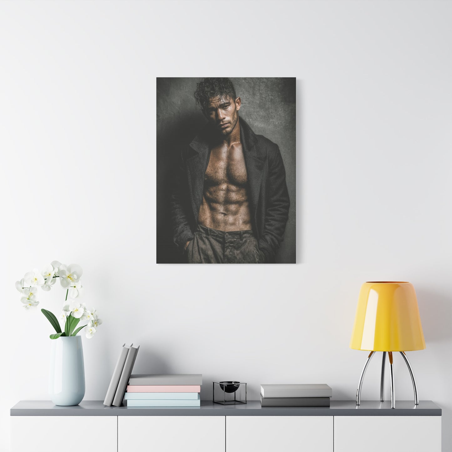 Muscular Male Editorial Portrait Wall Art & Canvas Print