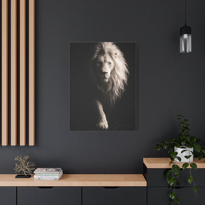 White Lion Shadow Walk Power Wall Art & Canvas Print