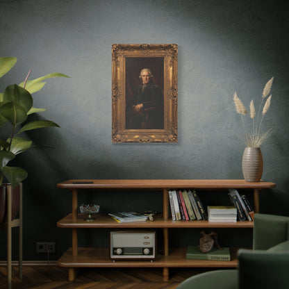 Classical Gentleman Portrait in Ornate Frame Wall Art & Canvas Print