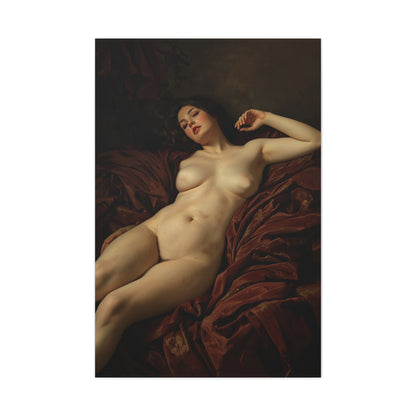 Romantic Reclining Classical Figure  Wall Art & Canvas Print