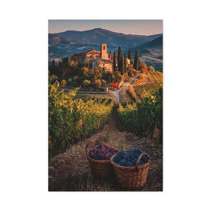 Tuscan Estate Vineyard View Wall Art & Canvas Print