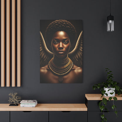 Celestial Queen with Golden Wings Wall Art & Canvas Prints