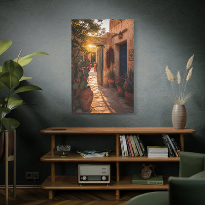 Santa Fe Adobe Courtyard Southwest Wall Art & Canvas Print