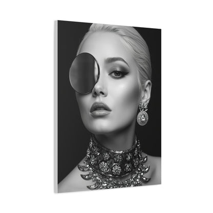 Monochrome Luxury Disc Portrait Wall Art & Canvas Print