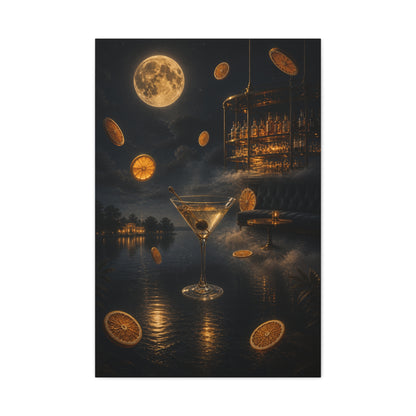 Surreal Moonlit Martini Dreamscape Wall Art & Canvas Print