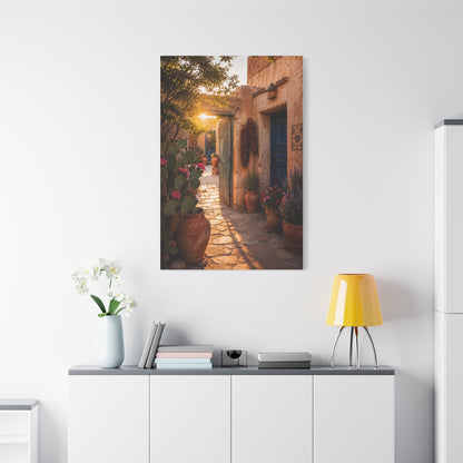 Santa Fe Adobe Courtyard Southwest Wall Art & Canvas Print
