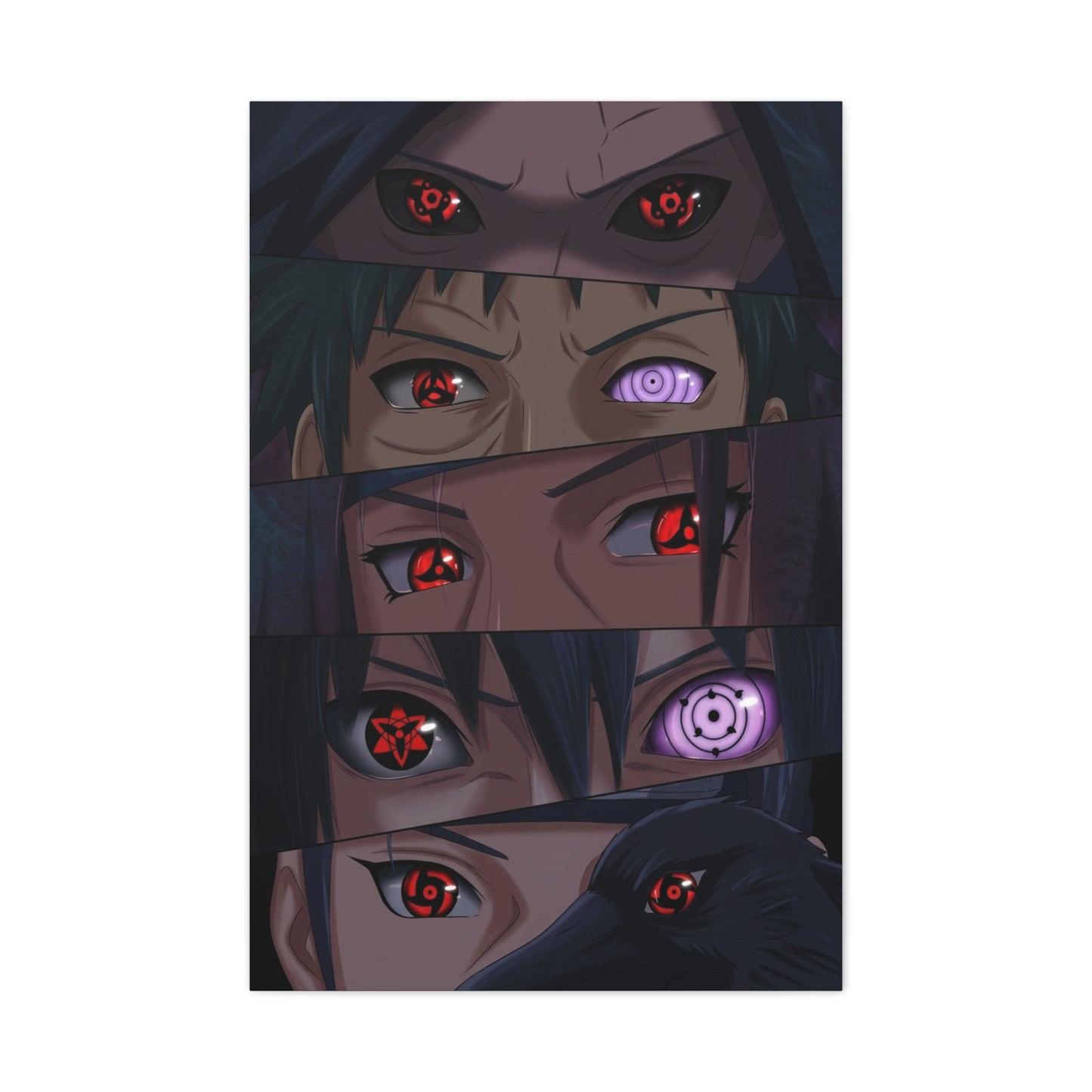 Naruto Uchiha Visual Prowess Eyes Poster Wall Art & Canvas Print