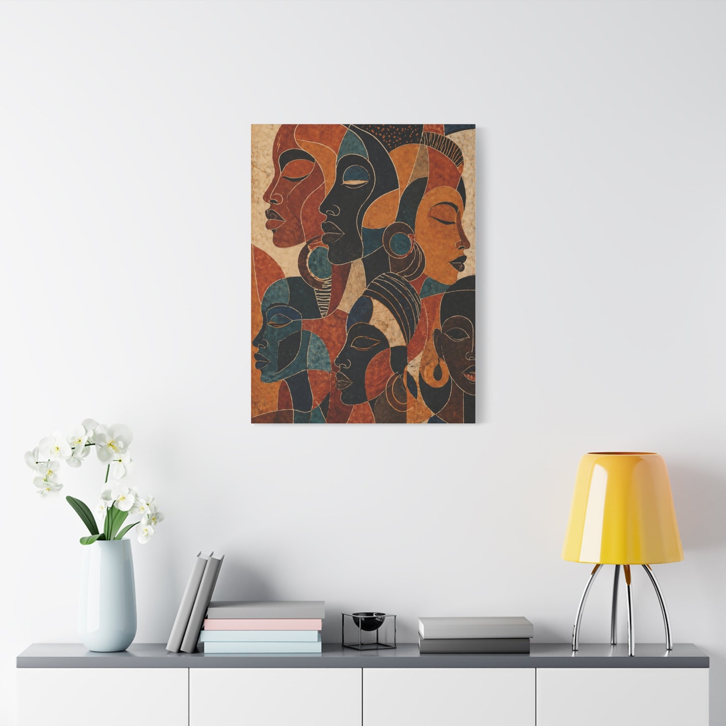 Abstract African Faces Composition Wall Art & Canvas Print
