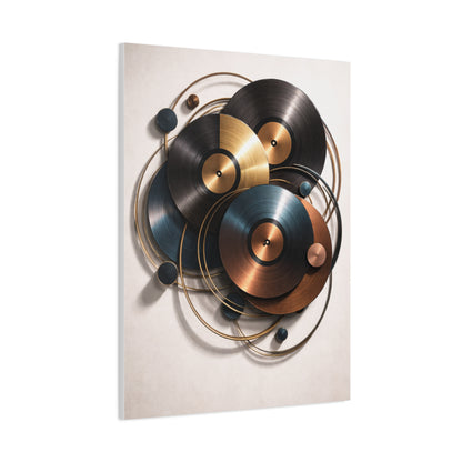 Abstract Vinyl Orbit Sculpture Wall Art & Canvas Print