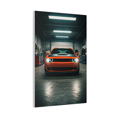 Dodge Challenger Demon Industrial Garage Presence Wall Art & Canvas Prints