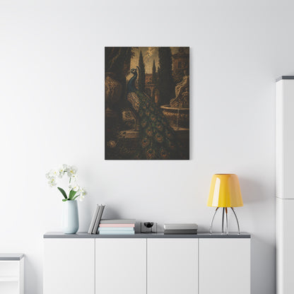 Renaissance Garden Peacock Wall Art & Canvas Print