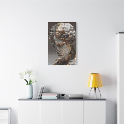 Marble And Gold Kintsugi Sculpture Wall Art & Canvas Print