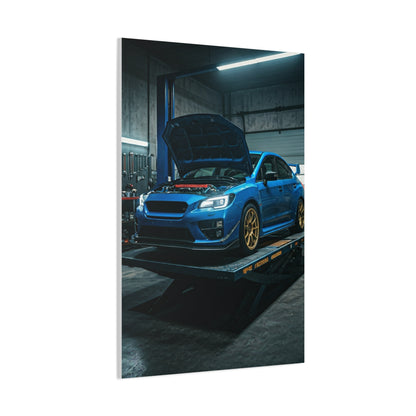 Subaru WRX STI Performance Workshop Scene Wall Art & Canvas Prints