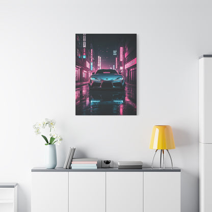 Toyota Supra Mk5 Cyberpunk Street Reflections Wall Art & Canvas Prints