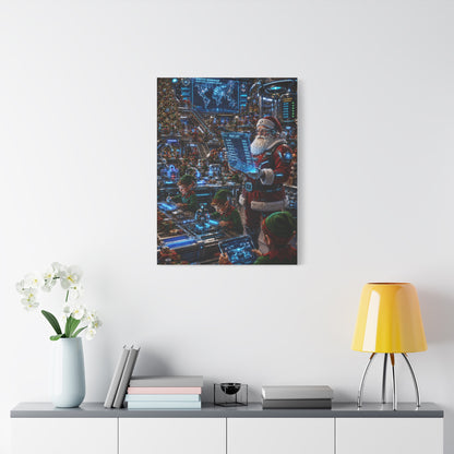 Futuristic Santa Workshop Wall Art & Canvas Print