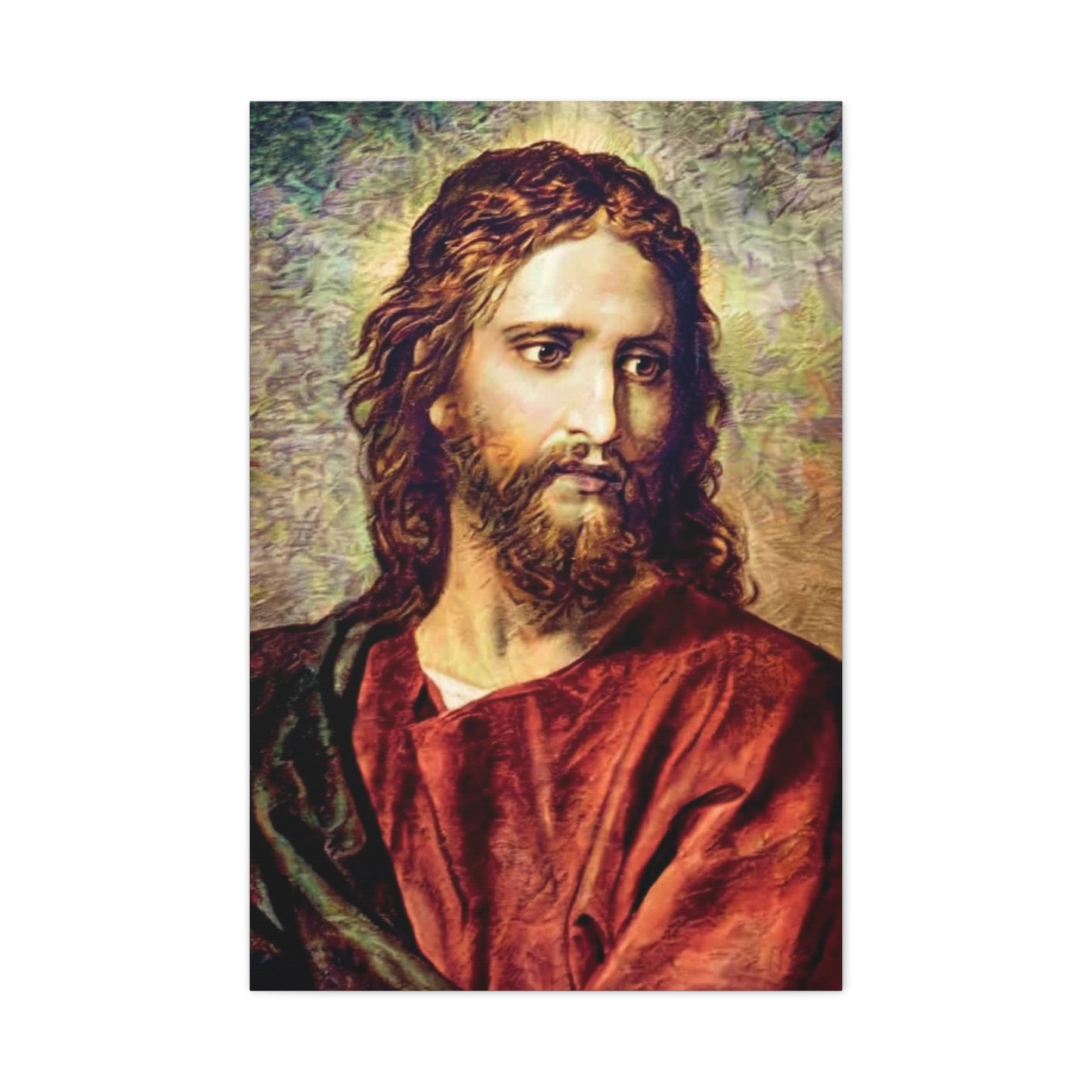 Classical Portrait of Christ Sacred Gaze Wall Art & Canvas Print