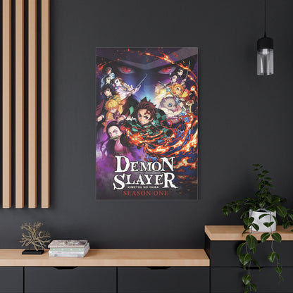 Demon Slayer: Kimetsu no Yaiba Season 1 Poster Wall Art & Canvas Print