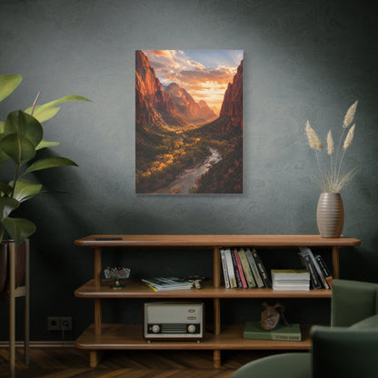 Zion Canyon Sunset Vista Southwest Wall Art & Canvas Print
