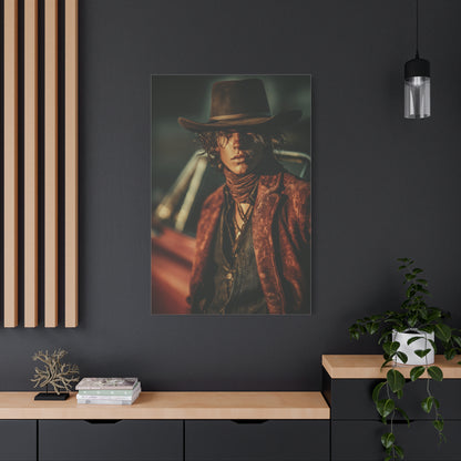 Western Editorial Cowboy Portrait Wall Art & Canvas Print