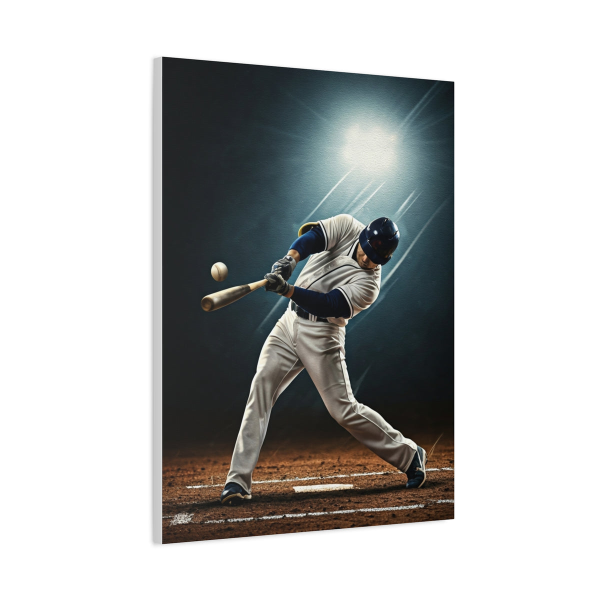 Baseball Player Spotlight Swing Drama Wall Art & Canvas Prints