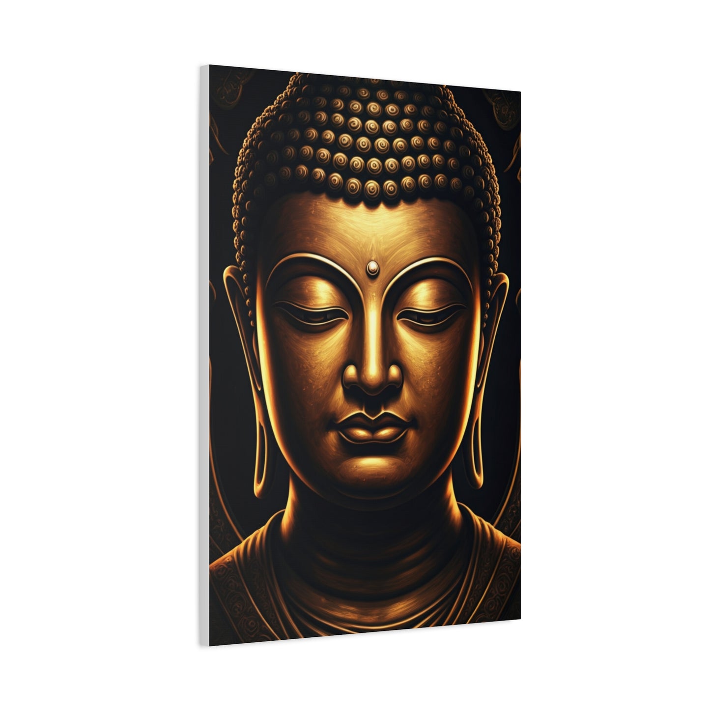 Sacred Golden Calm Buddha Portrait Wall Art & Canvas Prints