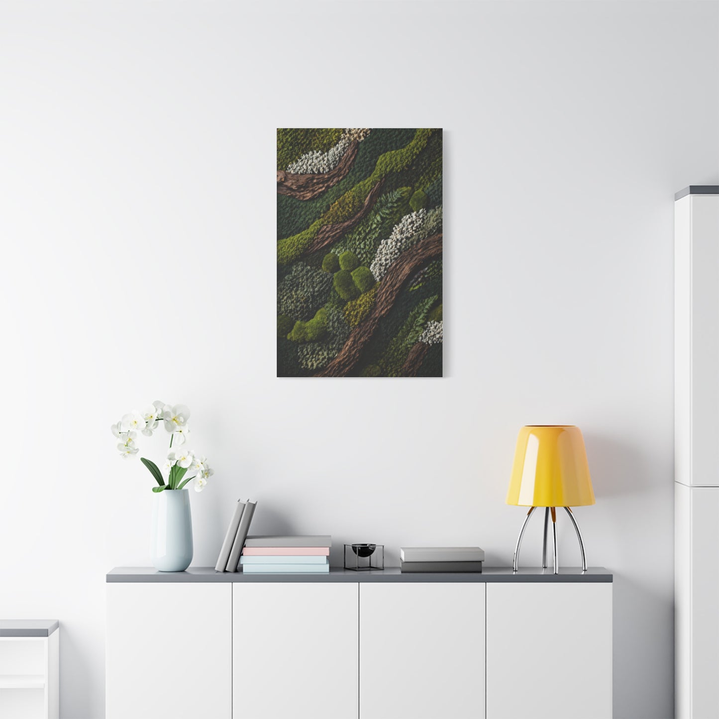 Biophilic Moss Landscape Texture Wall Art & Canvas Print