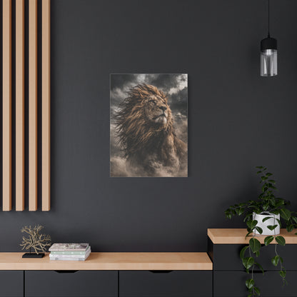 Storm King Lion Dramatic Portrait Wall Art & Canvas Print