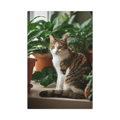 Serene Garden Cat Wall Art & Canvas Prints