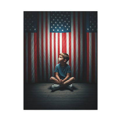 Quiet Sacrifice Beneath the Stars and Stripes Wall Art & Canvas Prints