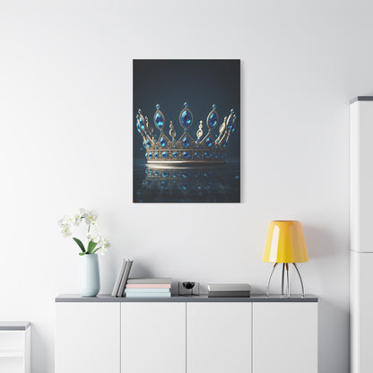 Royal Blue Crystal Crown Wall Art & Canvas Prints