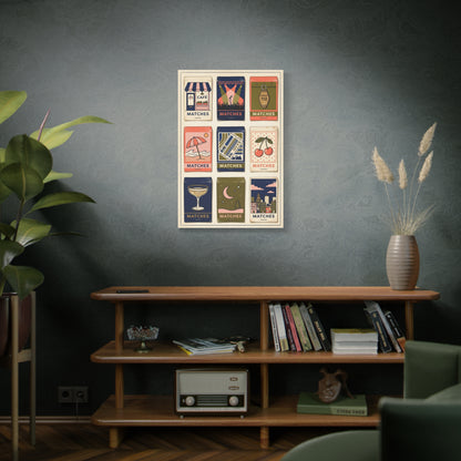 Vintage Matchbox Love Story Collection Wall Art & Canvas Print