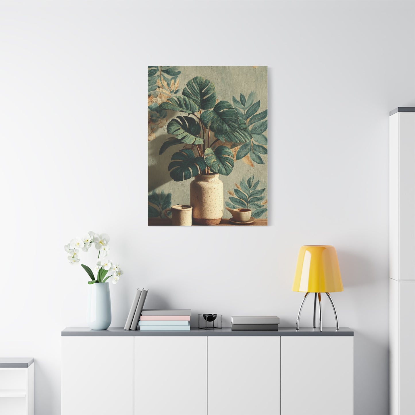 Tropical Green Botanical Still Life Wall Art & Canvas Print