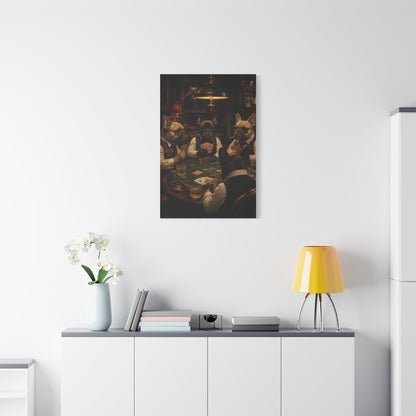French Bulldog Poker Club Wall Art & Canvas Print