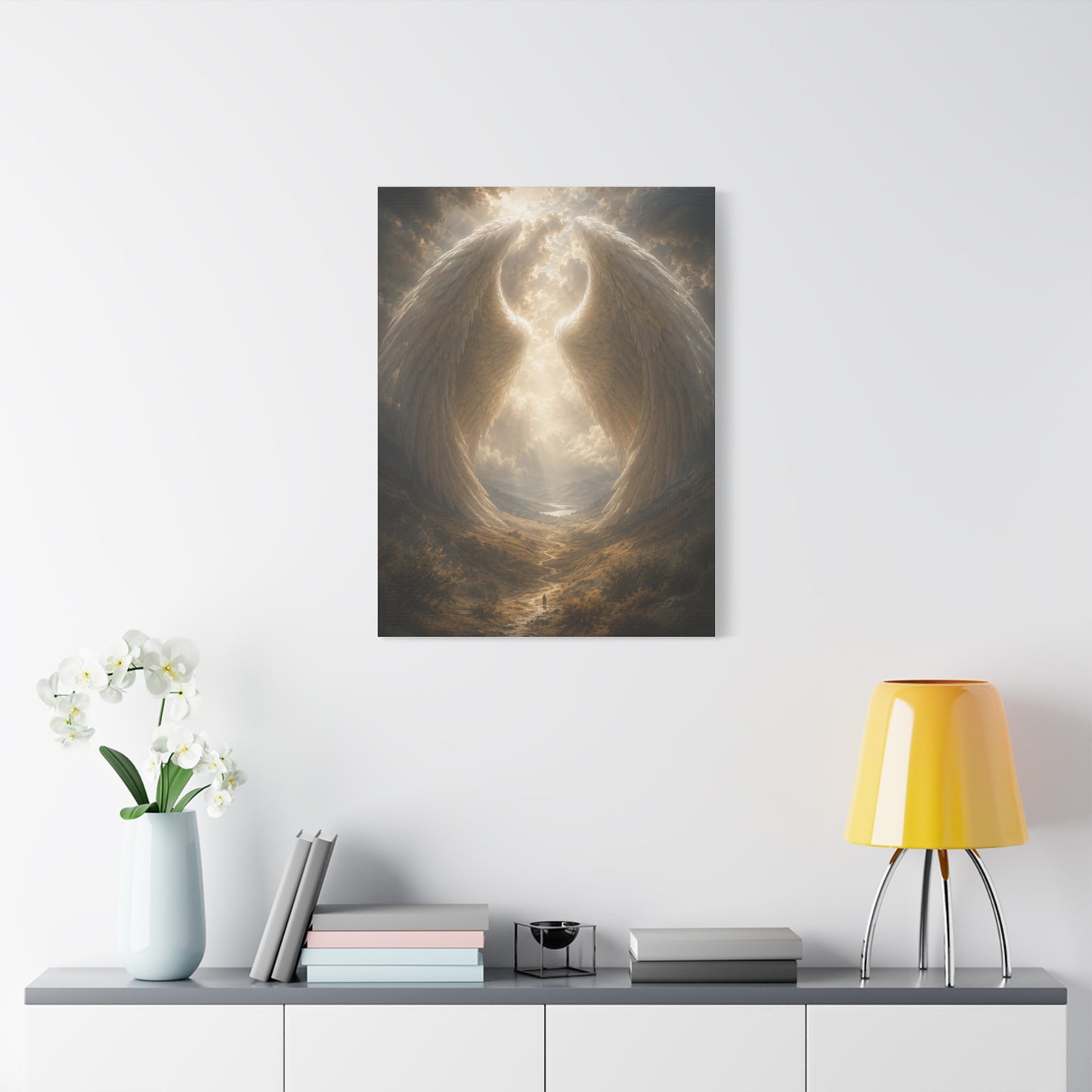 Under His Wings Scripture Wall Art & Canvas Print