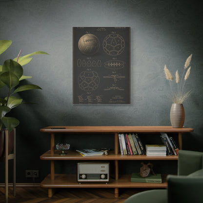 Vintage Soccer Ball Patent Sports Wall Art & Canvas Print