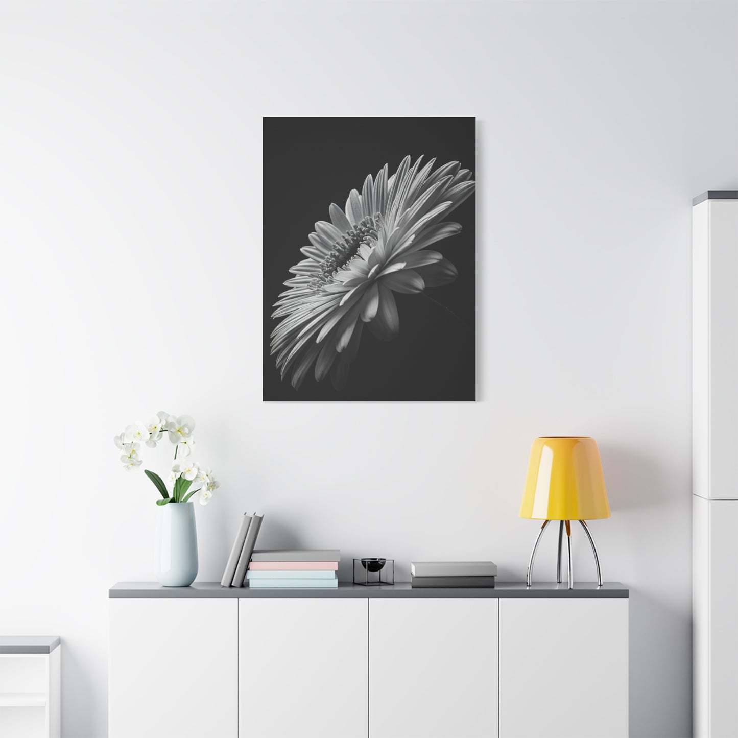Angled Bloom with Bud Detail Wall Art & Canvas Prints