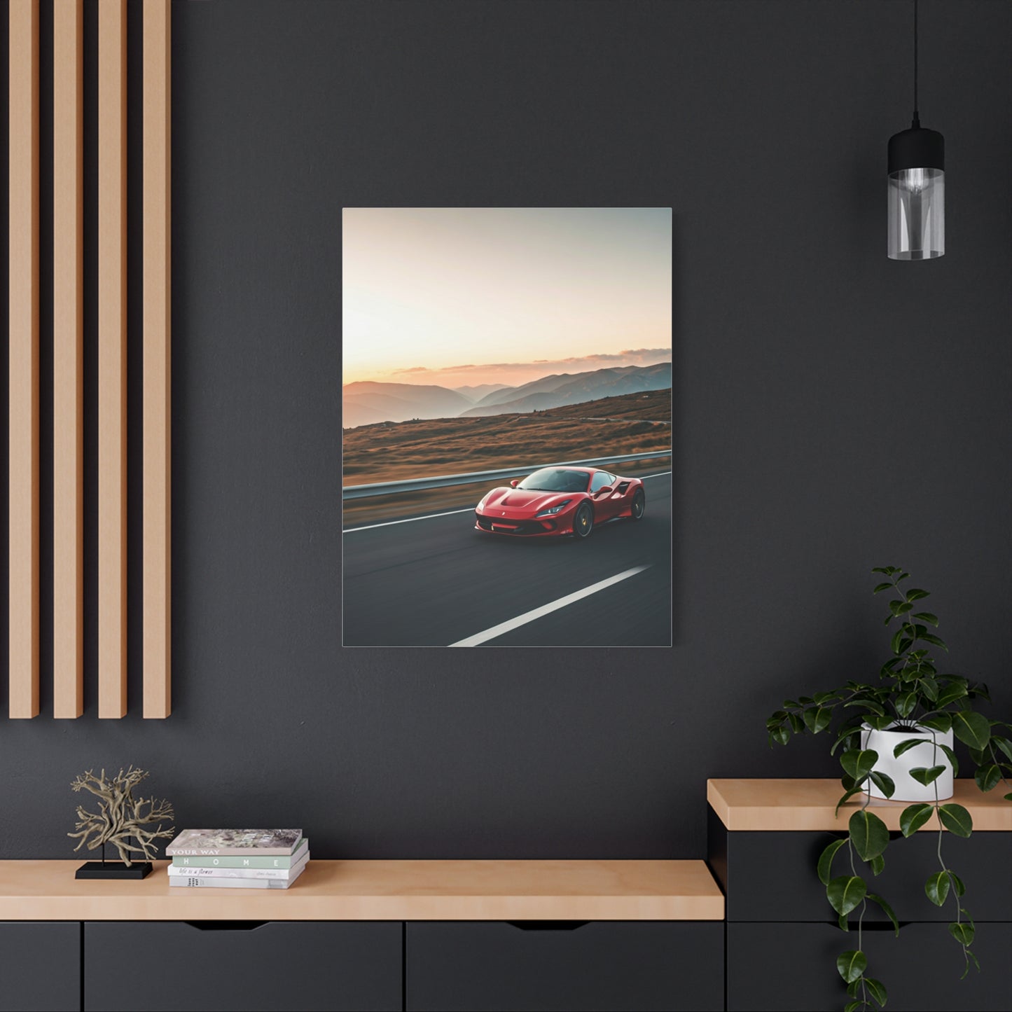 Ferrari F8 Tributo Winding Mountain Highway Wall Art & Canvas Prints