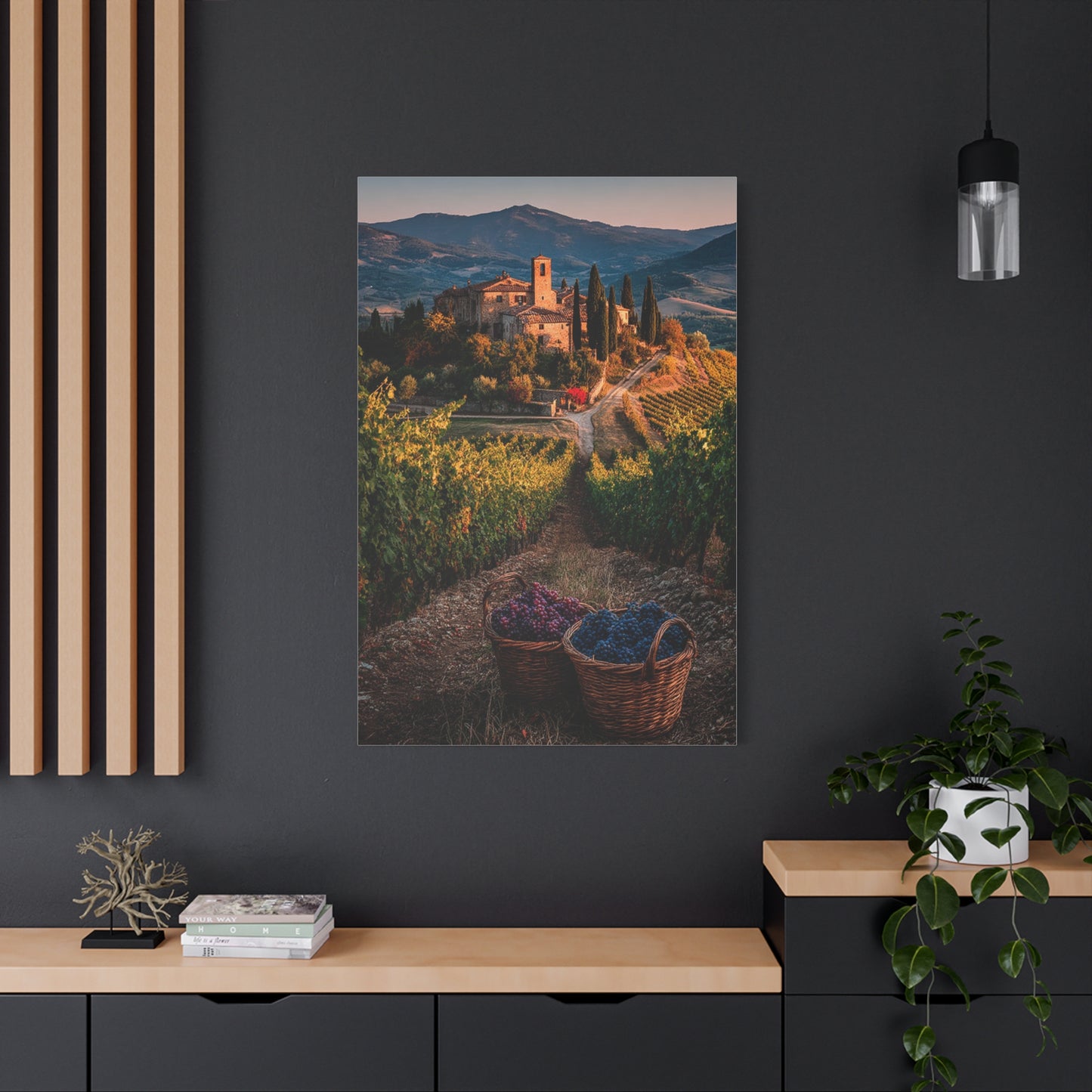 Tuscan Estate Vineyard View Wall Art & Canvas Print