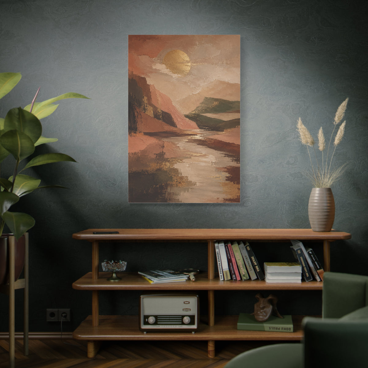 Abstract Earth Landscape Gold Horizon Wall Art & Canvas Print